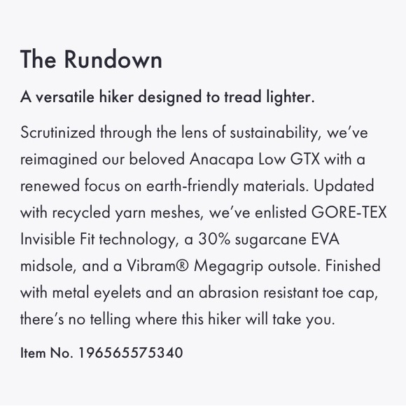 Hoka Anacapa 2 Low GTX Trail Hiking Running Mountain Spring Womens US 7 - Picture 8 of 9